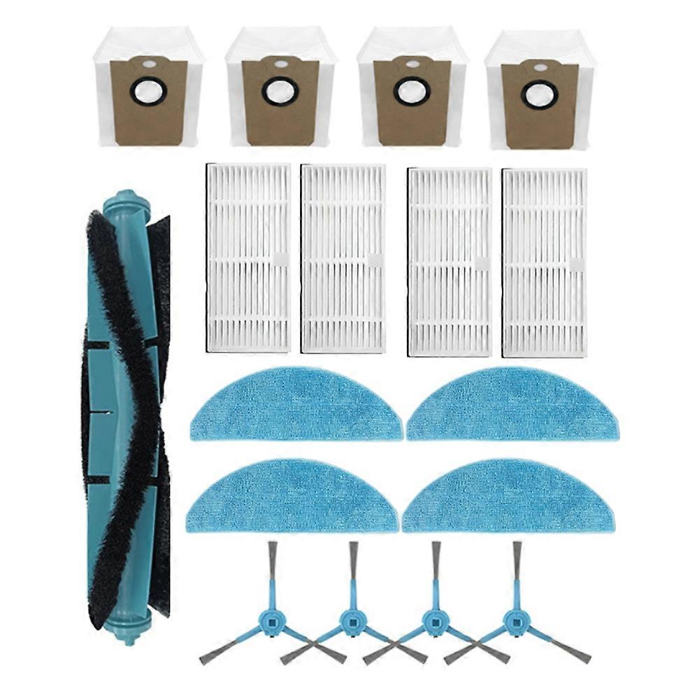 Ersatzteile Für Den Blaupunkt Bluebot Precision Plus Saugroboter: Hauptbürste, Reinigungstuch, Filter Und Staubbeutel.