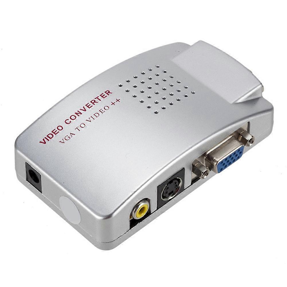 Vga-zu-rca-adapter: Vga-composite-eingangswandler Zu Av/s-video/vga-ausgang Für Pc, Laptop, Dvd-player, Digitalvideorekorder, Hdtv-monitor.