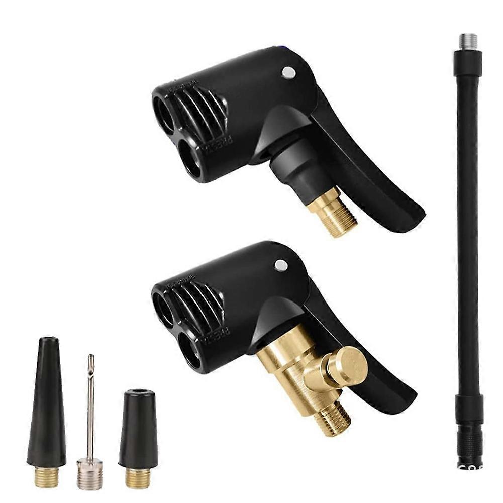Fahrrad-aufblasdüse, Luftpumpen-reifenaufblasdüse, 2-in-1-luftpumpenadapter