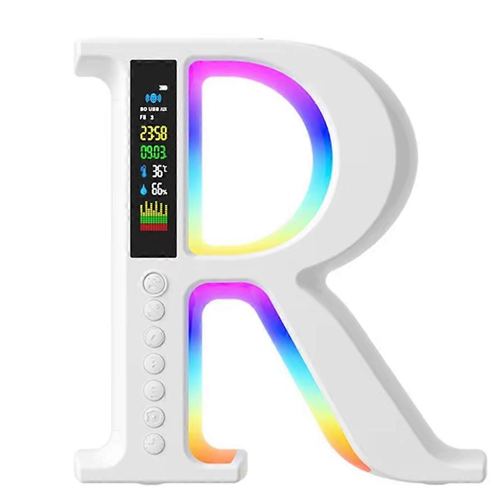 Big R Bluetooth-lautsprecher Mit Kabelloser Ladefunktion, Tragbarem Radio, Ambientebeleuchtung Sowie Anzeige Von Liedtexten Und Untertiteln.