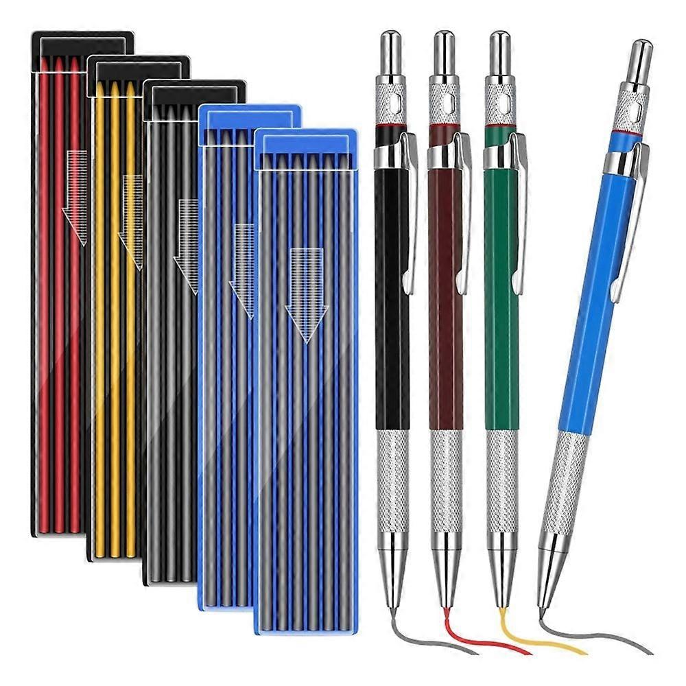 Packung Mit 4 Schweißerstiften Und 60 Runden Nachfüllminen, Metallic-marker Für Bauarbeiter.