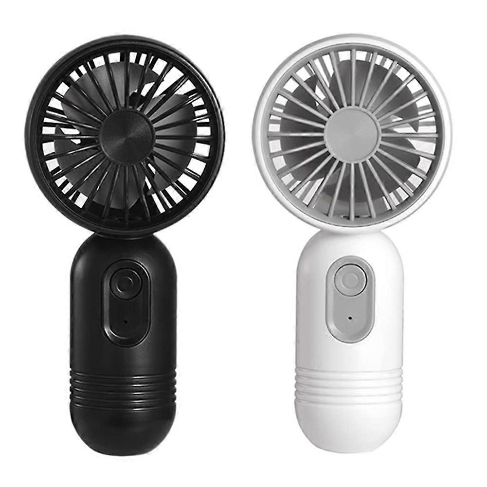 Set Mit 2 Tragbaren Mini-ventilatoren, Usb-aufladbar, Mit 3 Geschwindigkeitsstufen, Perfekt Für Reisen, Camping Und Outdoor-aktivitäten.