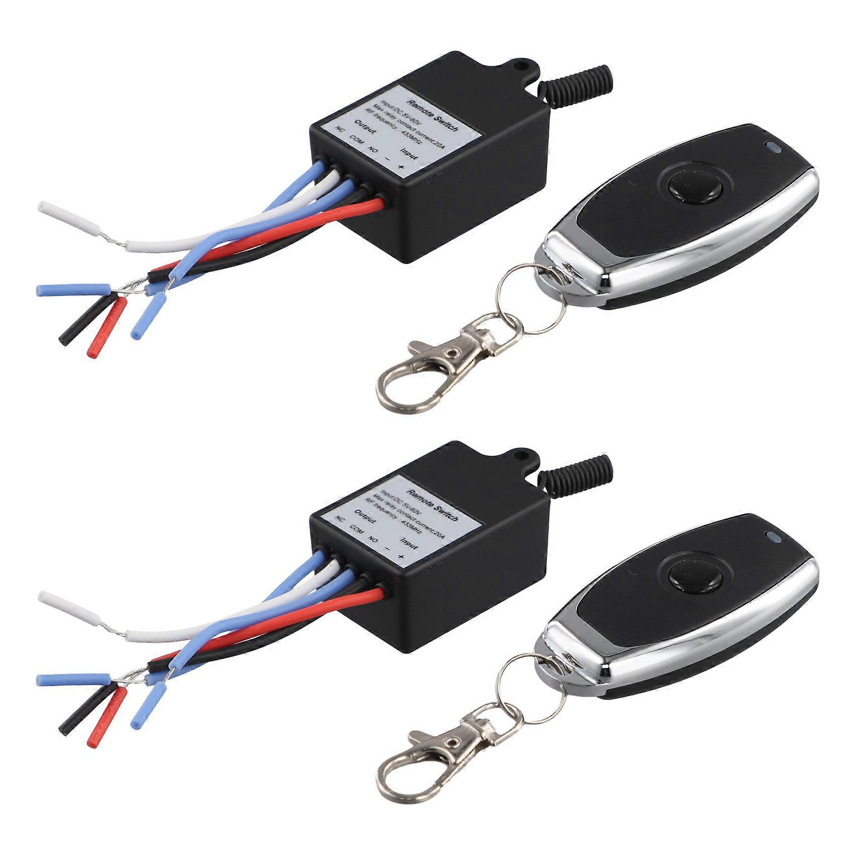 Universeller 433-mhz-funkfernbedienungsschalter, 1-kanal-12v/24v-dc-relaisempfängermodul Mit 1-kanal-fernbedienungssender