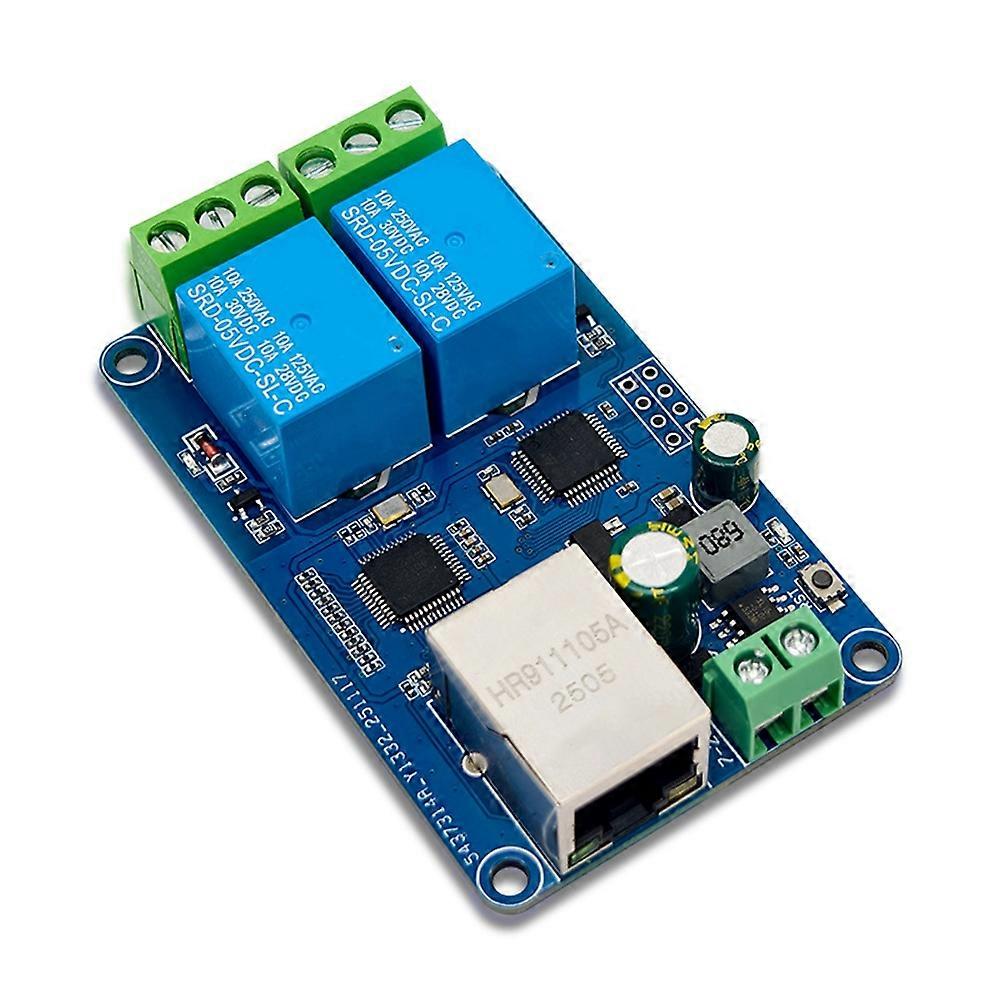 Modbus Rtu 2-kanal-netzwerkrelaismodul, Kabelgebundene Ethernet-lan-steuerung, W5500-mikrocontroller, Tcp/ip-protokoll