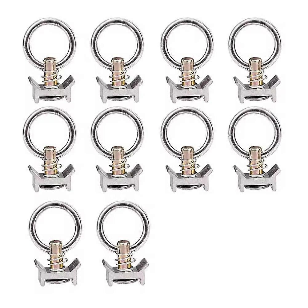 Set Mit 10 Aluminium-l-schienen-zurrgurten Mit Bolzen Und O-ring, Für Motorradanhänger