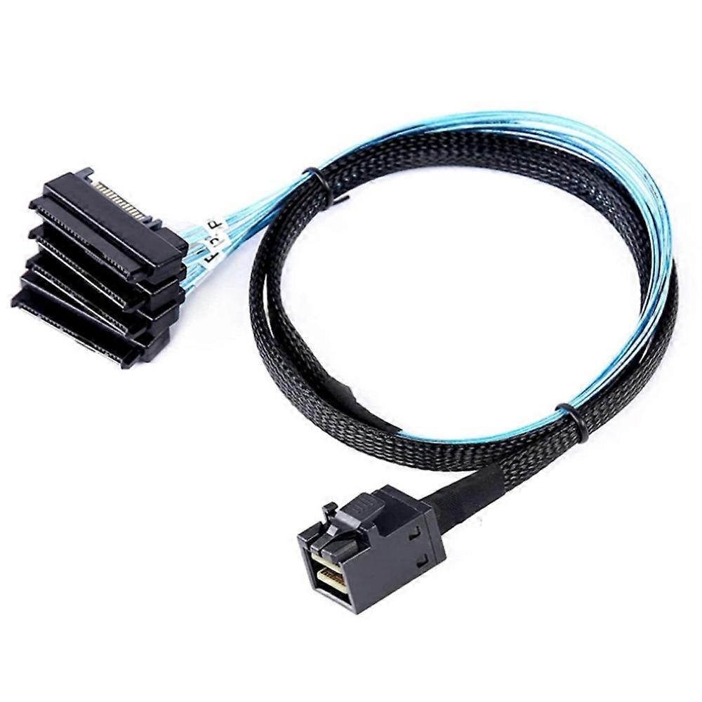 12g Hd Mini-sas-kabel Sff8643 Auf 4 X 29-polige Sas-anschlüsse Sff8482 High Speed Mit 15-poligem Sata-stromregler