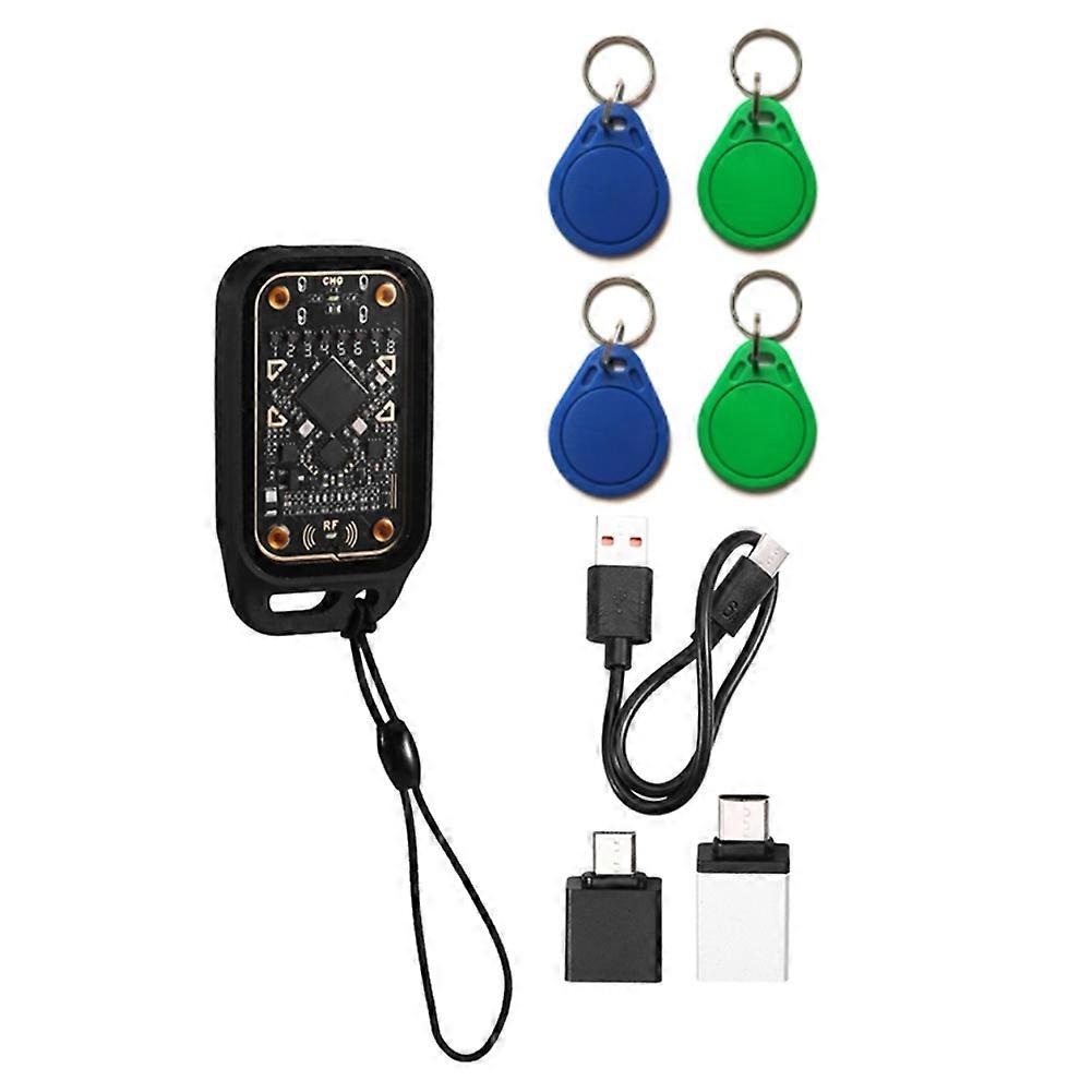 Acrylic Chameleon V3.0 Smart Chip Rfid Tag Reader/copier (125 Khz / 13,56 Mhz) + 2x Uid-schlüsselanhänger + 2x Cuid-schlüsselanhänger