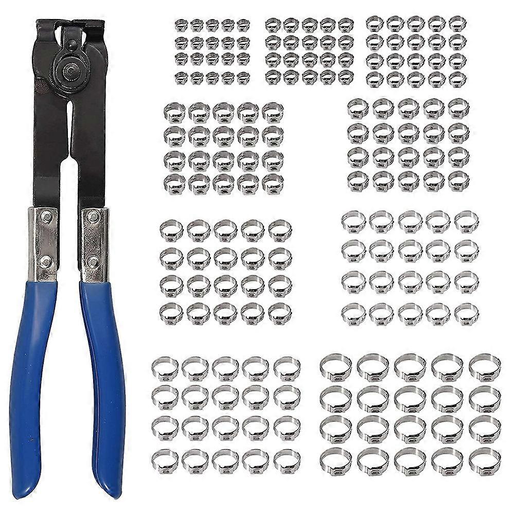 180 Einohrige Edelstahl-schlauchschellen 5,8–21 Mm Mit Crimpzange
