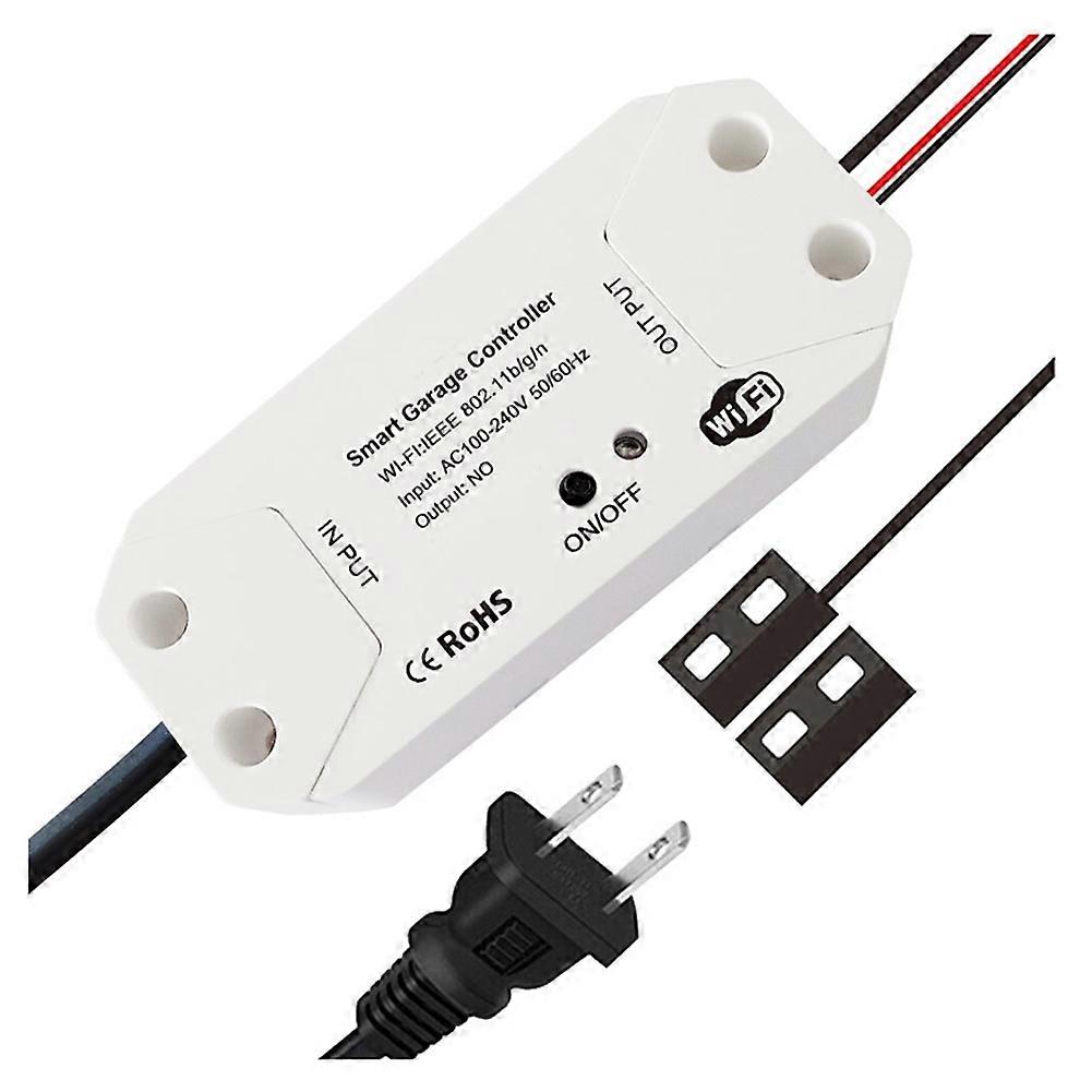 Tuya Wlan 2,4 Ghz Smart-fernbedienung Für Garagentore: Öffnen Und Schließen Per Mobil-app, Kompatibel Mit Alexa Und Google Home, Europäischer Stecker.