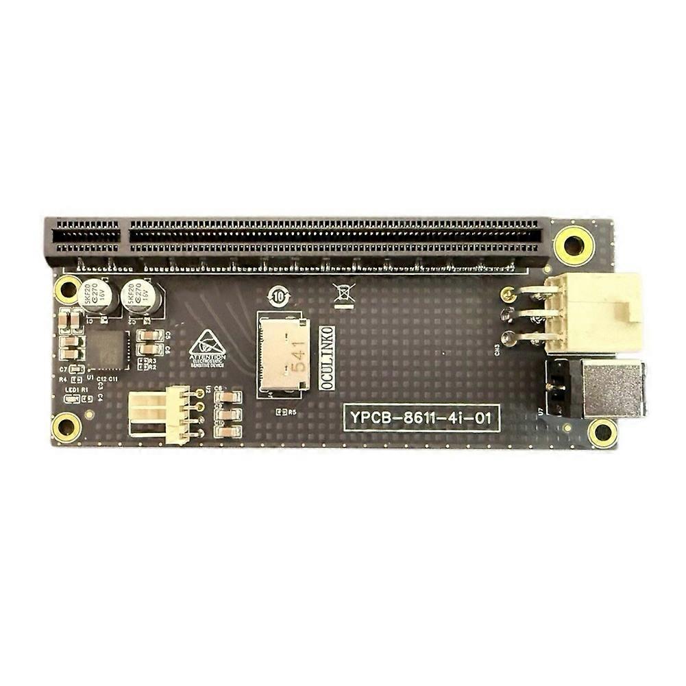 Oculink Sff-8611 Auf Pcie X4 Adapterkarte Oculink Sff8611 Auf Pcie 4.0 Adapter Mit 6-pin-gpu-anschluss Und 12v 5,5 X 2,5 Mm Stromanschluss