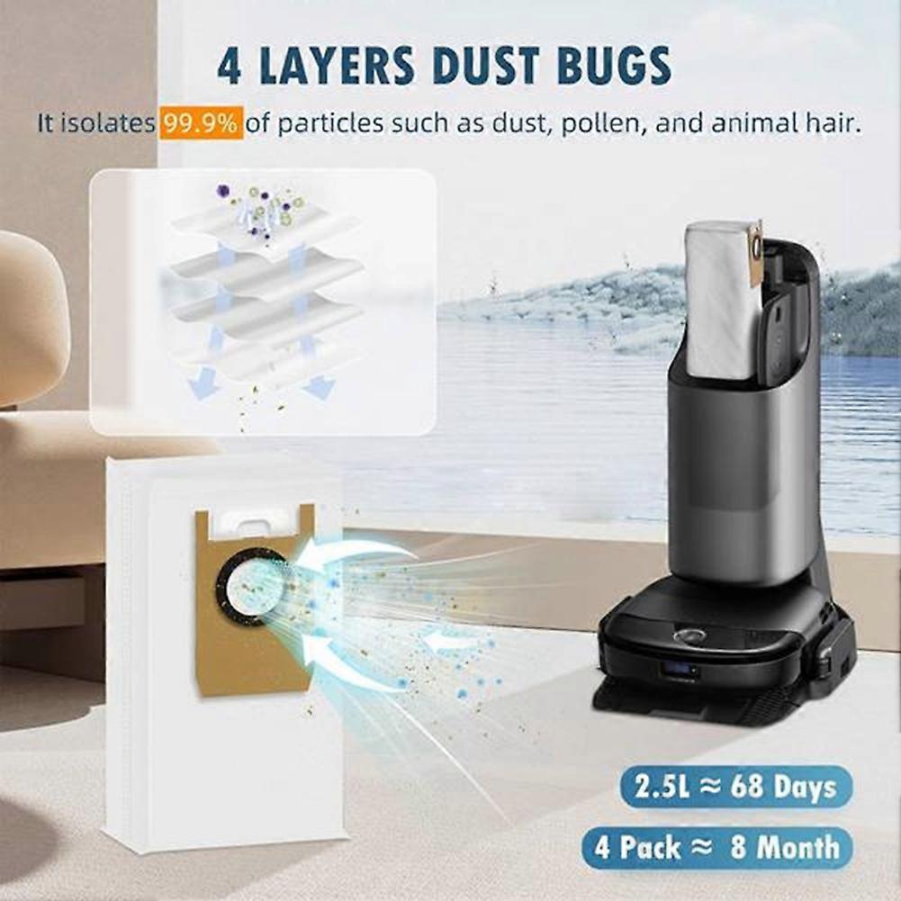 Ersatzteilset Für Die Saugroboter Eufy S1 Und Omniscient S1 Pro: Hauptwalze, Filter, Staubbeutel Und Klebebürste.