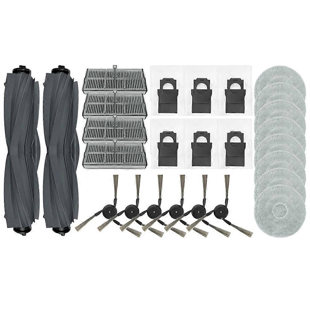 Zubehör Für Den Dreame X40 Ultra Saugroboter: 2 Hauptbürsten, 4 Hepa-filter, 6 Seitenbürsten, 6 Staubbeutel, 8 Reinigungstücher