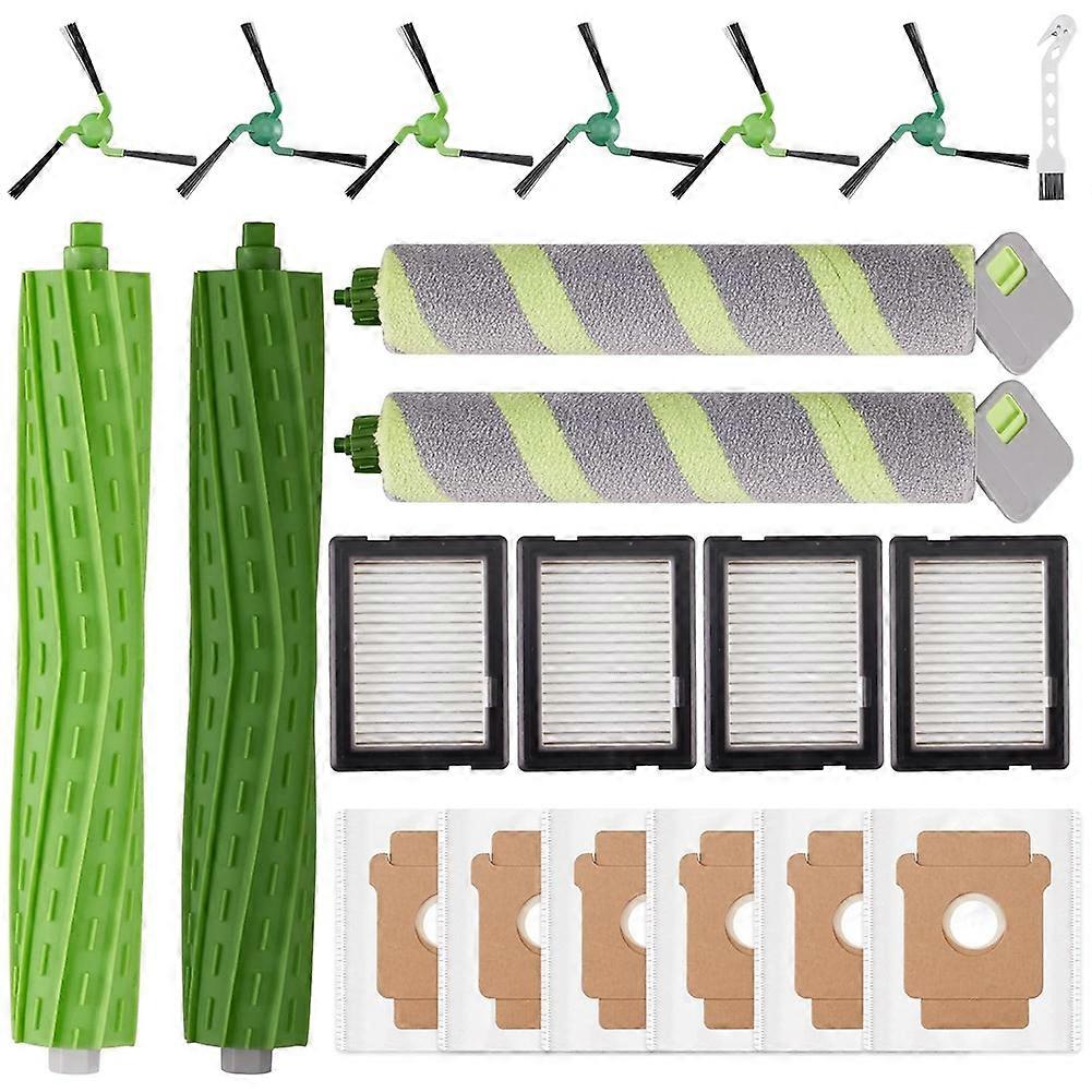 Set Mit 21 Ersatzteilen Für Den Irobot Roomba Max 705 Combo / 706 Combo Saugroboter: Bürste, Beutel, Filter, Walze Und Wischmopp.