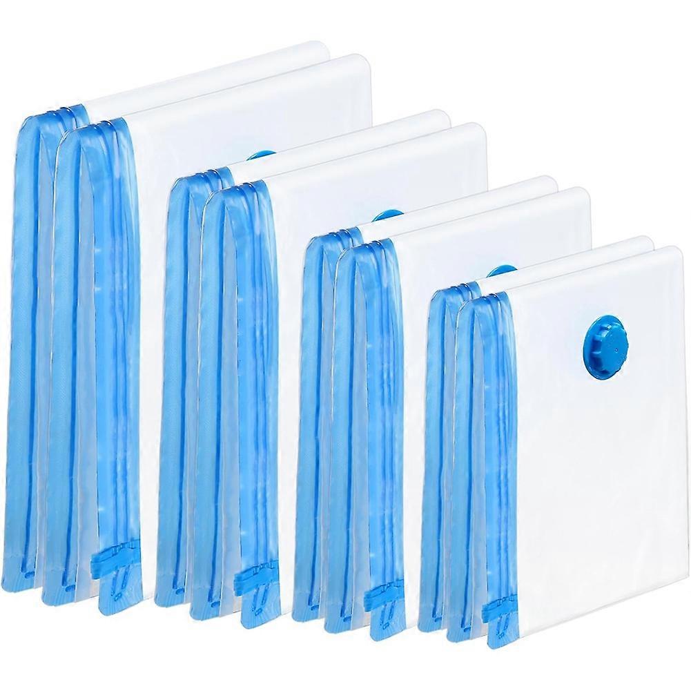 Set Mit 8 Wiederverwendbaren Vakuum-gefrierbeuteln Für Kleidung, Bettdecken Und Bettwäsche.