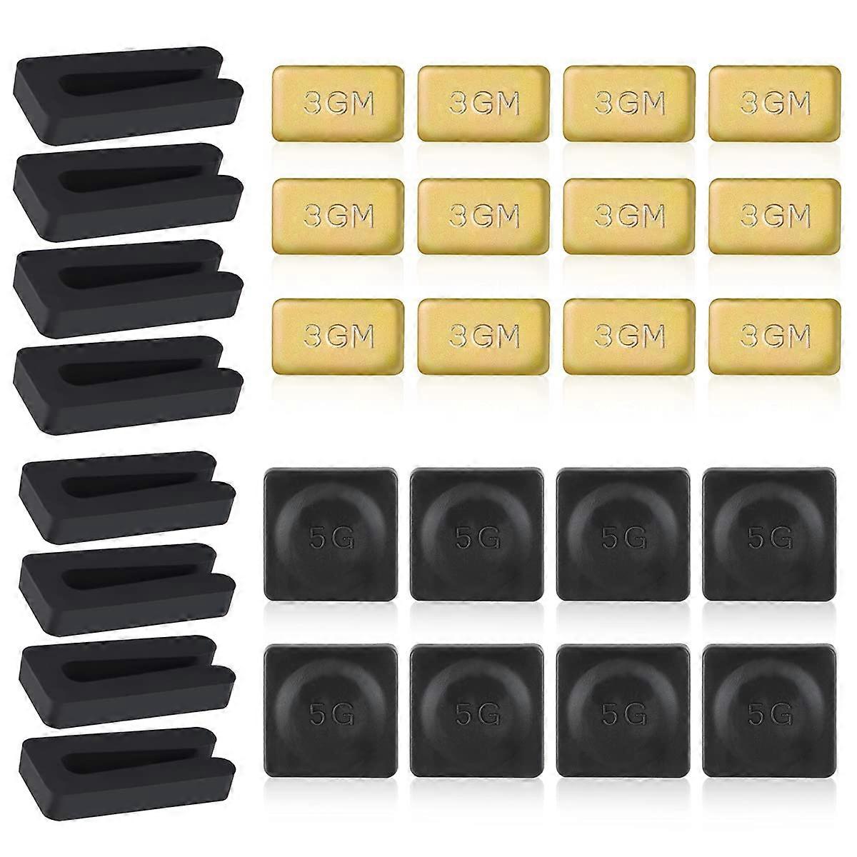8-teiliges Set Zum Auswuchten Von Deckenventilatorflügeln, Bestehend Aus Einem 3 G Schweren, Goldfarbenen, Selbstklebenden Metallgewicht Und Einem 5 G Schweren, Schwarzen, Selbstklebenden Metallgewich