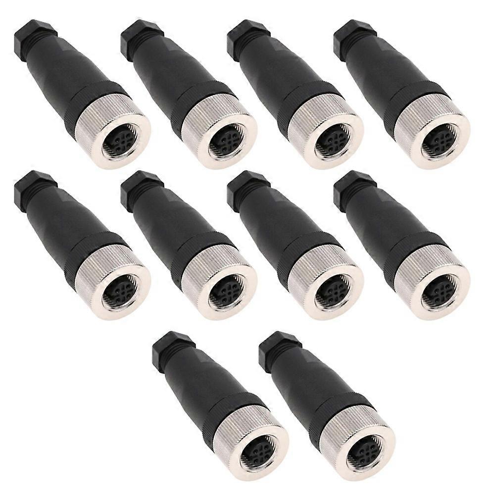 Packung Mit 10 5-poligen Sensorsteckern, Wasserdichter Stecker Für Industrielle Anwendungen, 5p I (pg7) Buchse