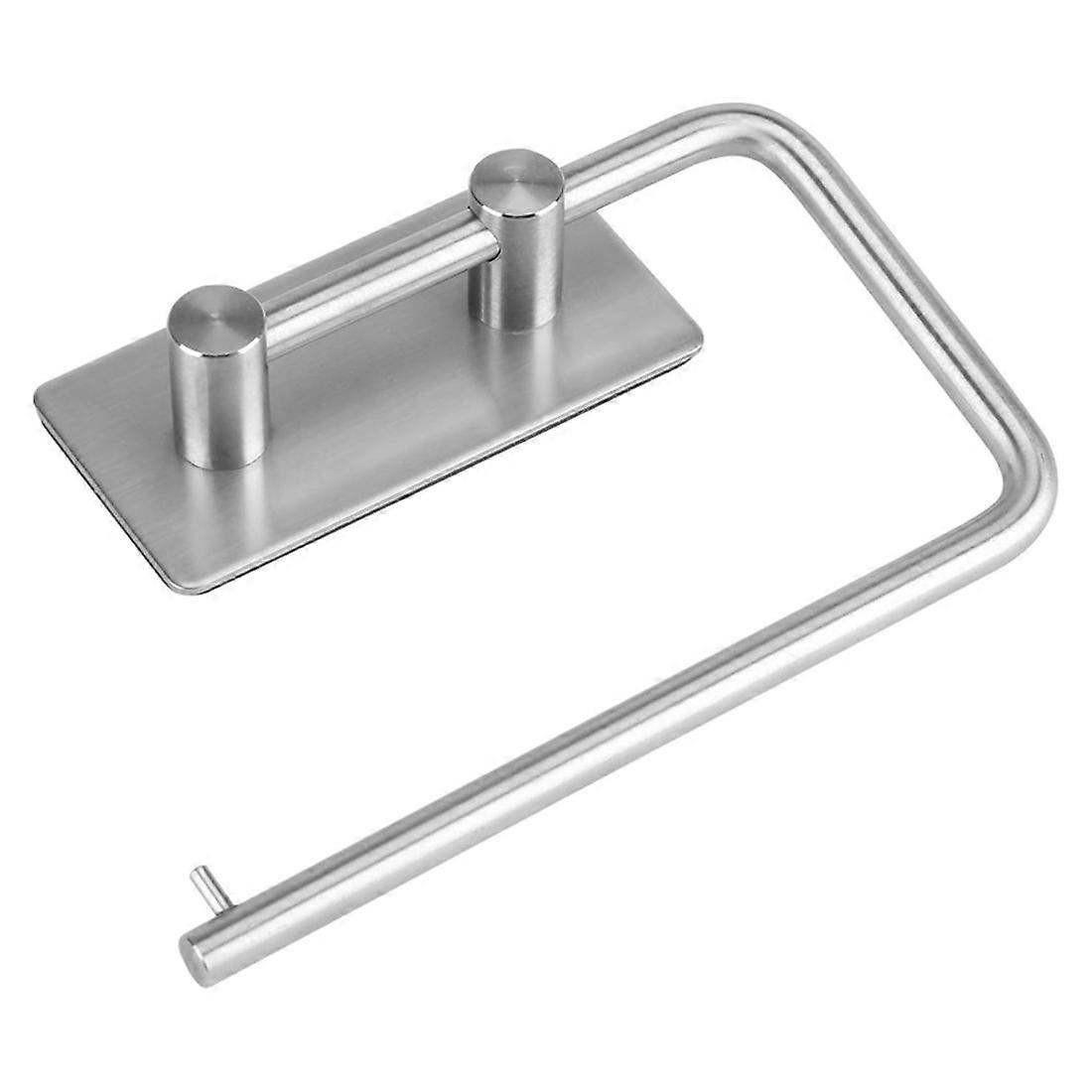 Wandmontierter Toilettenpapierhalter, Edelstahl 304, Silberfarben, Rostähnliche Oberfläche, Selbstklebend, Für Badezimmer Und Wc