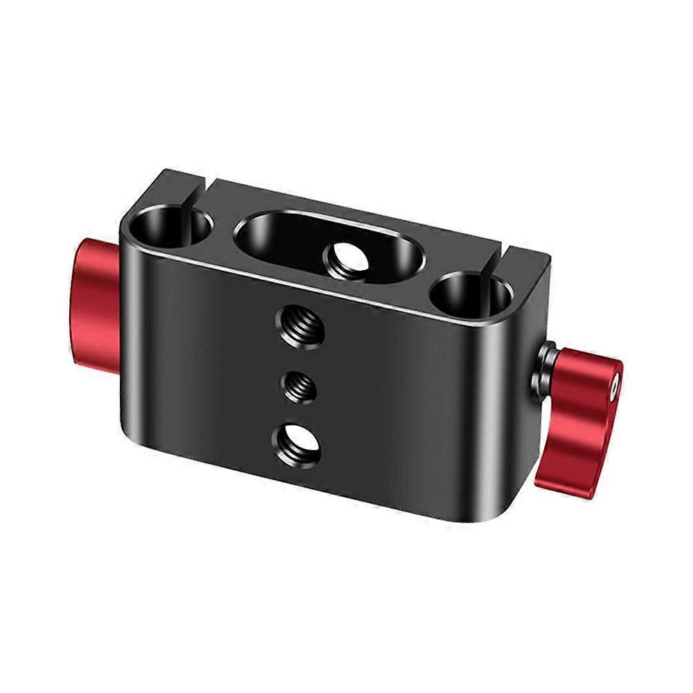 Doppelte Montagehalterung Aus Aluminiumlegierung Für 15-mm-stangen Mit 1/4"- Und 3/8"-bohrungen Für Die Stativgrundplatte