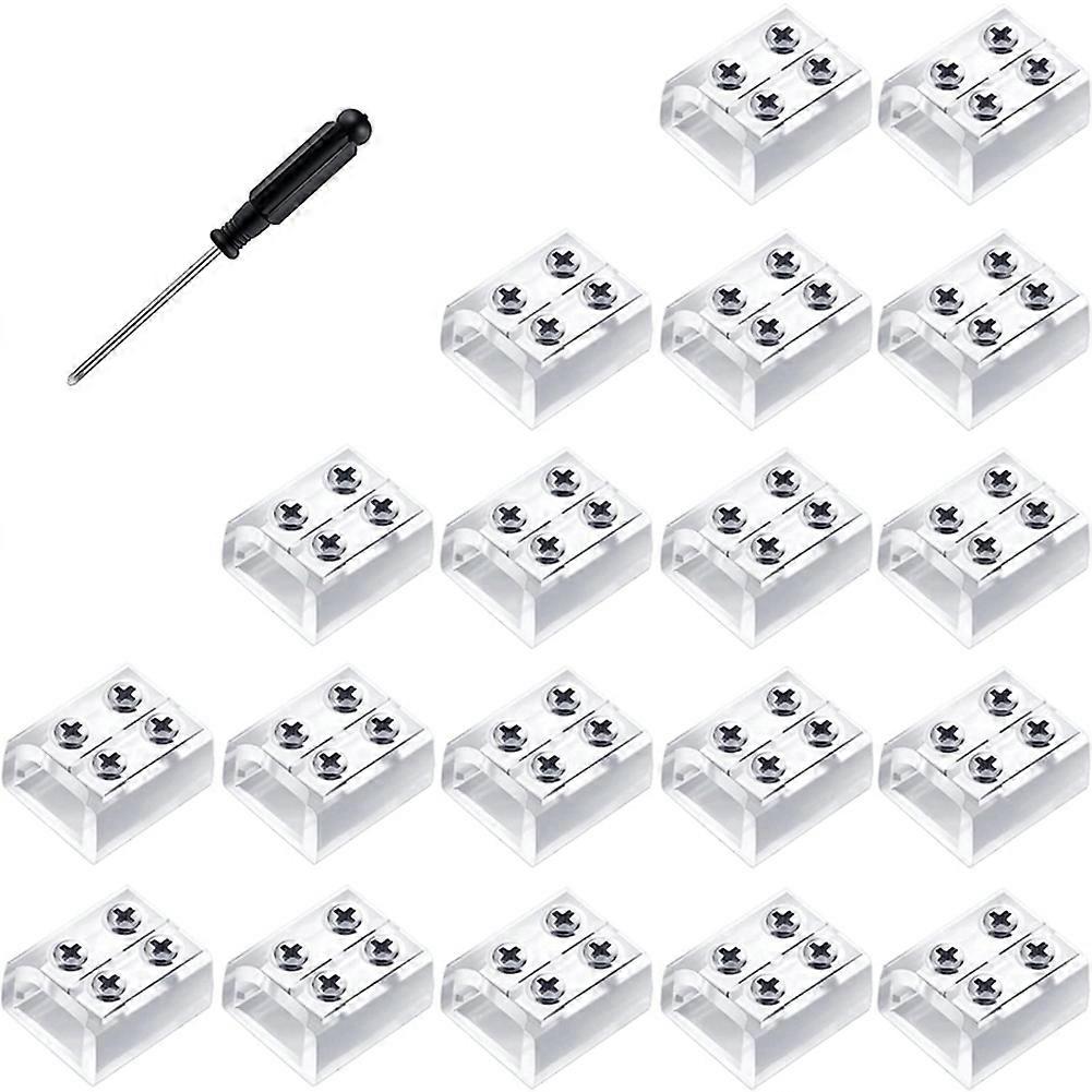 2-poliger 10-mm-led-streifenverbinder (lötfrei), Led-streifen-zu-draht-verbinder, Klemmenblock (30 Stück)