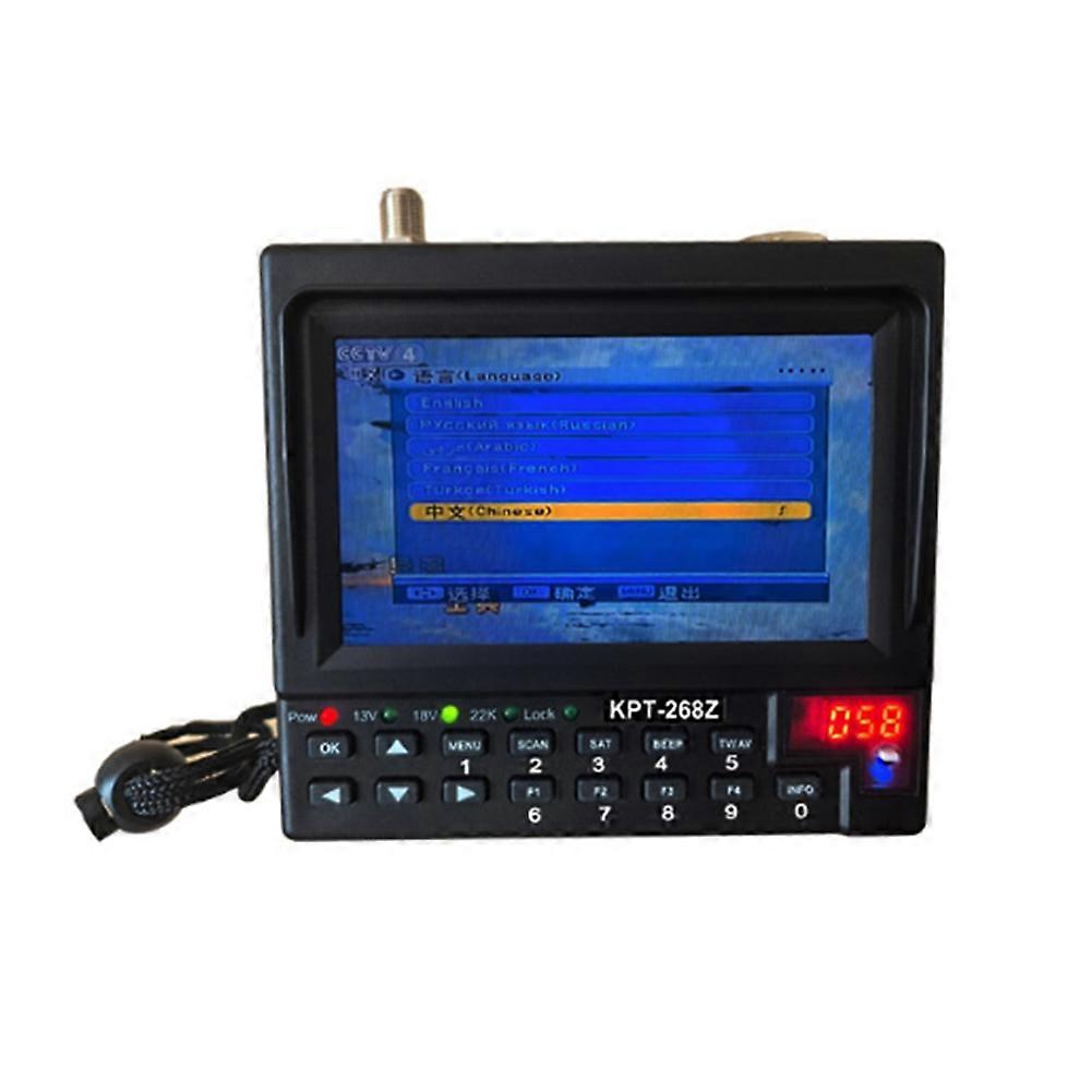 Kpt-268z 4,3-zoll-dvb-s-tv-receiver – Tragbarer Digitaler Monitor Für Full Hd Dvb-s-satellitenempfang – Satellitendetektor