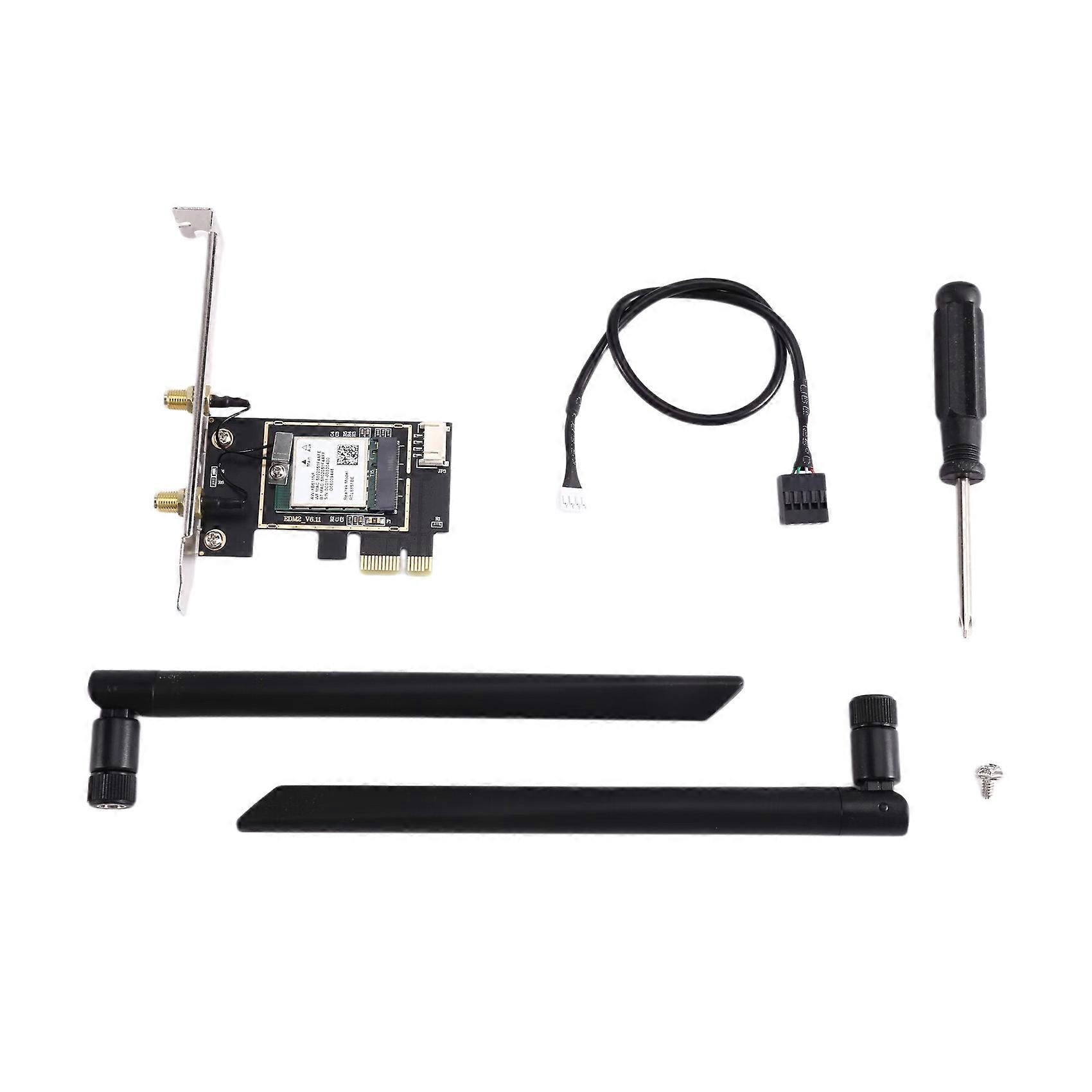 Ac900 Pci-e Wlan-netzwerkkarte, Wifi 6, 900 Mbit/s, 2,4 Ghz/5 Ghz, Bluetooth 5.4 + 8 Db Antenne Für Windows 10 Und 11