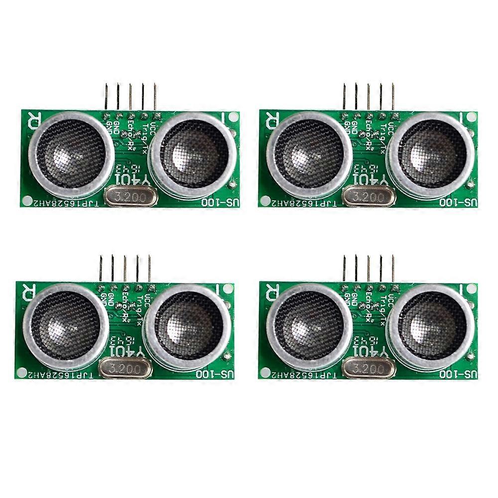 Satz Von 4 Us-100 Ultraschallsensormodulen, 2,4 V - 5 V Gleichstromversorgung, Mit Temperaturkompensation Und Messbereich.