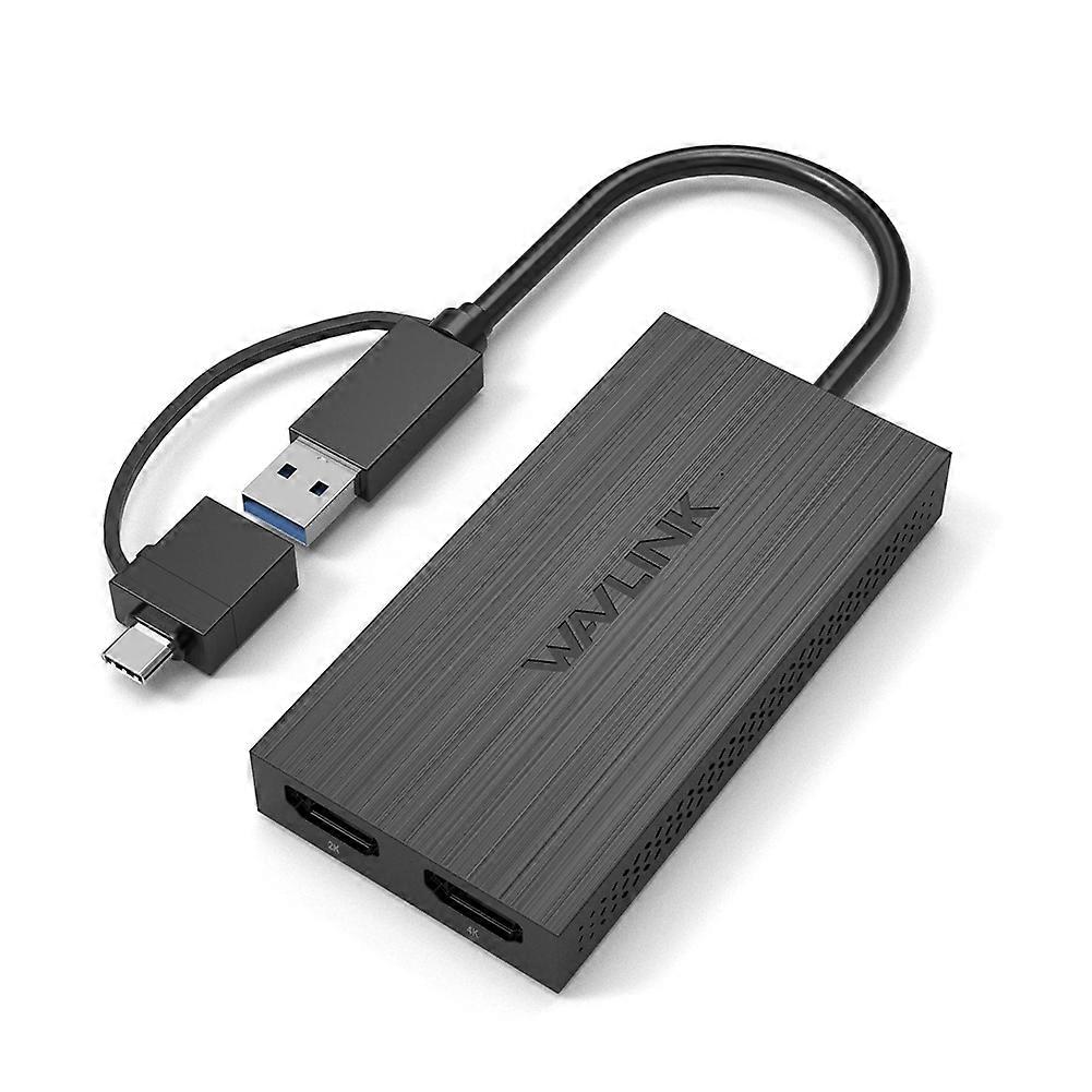 Wavlink Displaylink 60hz 4k Dual-display-adapter, Usb-c-zu-dual-hdmi-konverter, Monitor-hub, Dockingstation Für Erweiterte Bildschirmauflösung