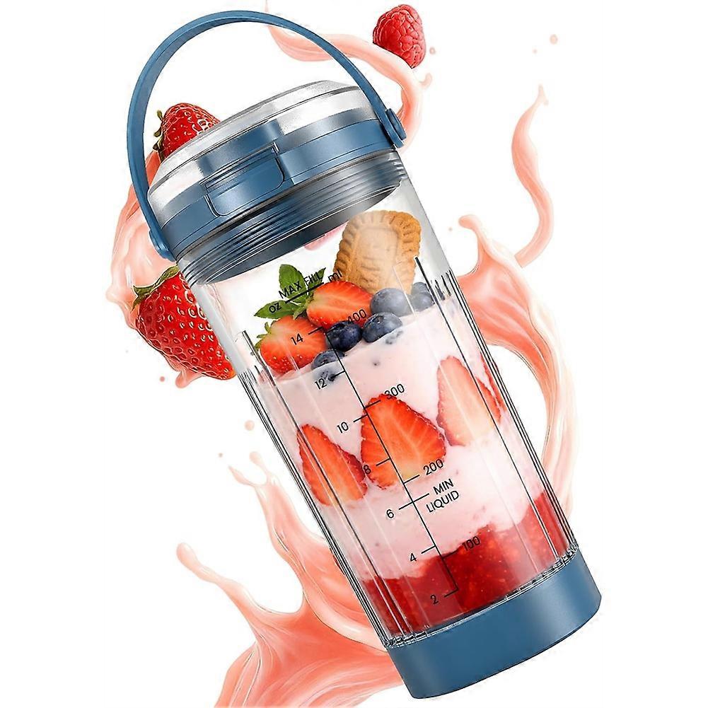 530 Ml (18 Oz) Mixschüssel Mit Ausgießdeckel Und Luftdichtem Verschluss Für Die Tragbaren Mixer Der Serien Ninja Blast Bc100 Und Bc151 (blau)