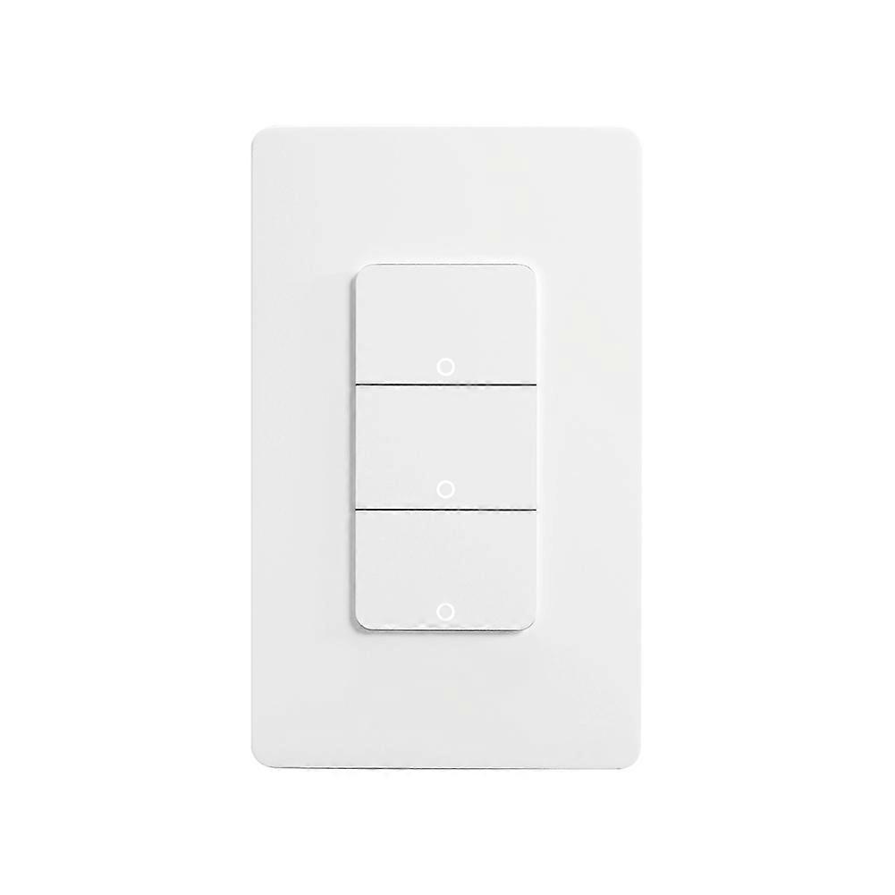 Tuya Smart Wi-fi Druckknopf-wandschalter, Einpolig, Kompatibel Mit Alexa Und Google Home (us-stecker, 3 Tasten).