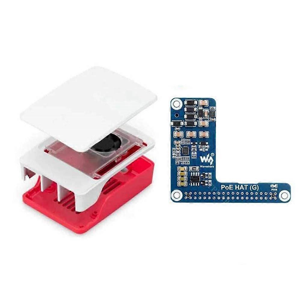 Waveshare Poe-erweiterungskarte Für Raspberry Pi 5 Mit Kühlgehäuse, Kompatibel Mit Dem Netzwerkstandard Ieee 802.3af/at