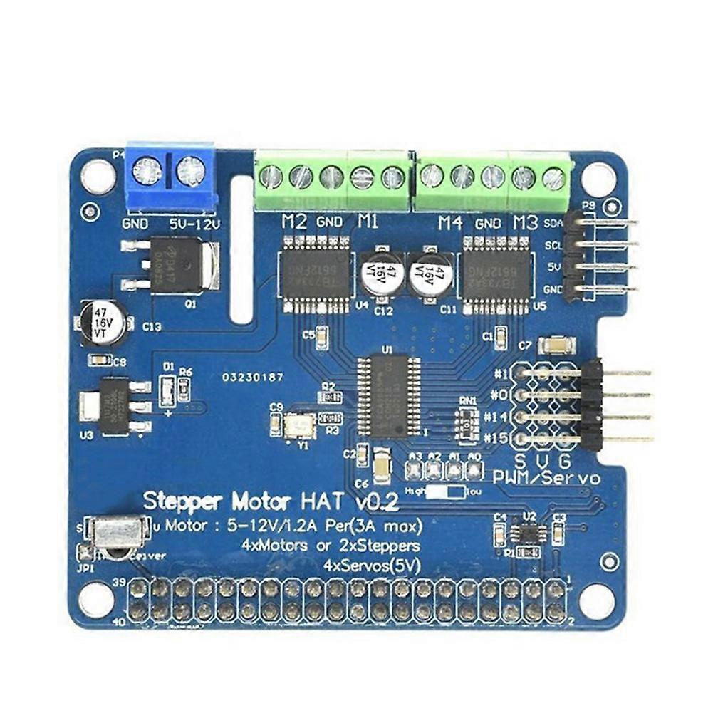 Hat V0.2 Schrittmotor-erweiterungsplatine + Roboter Für Raspberry Pi 3b/3b+