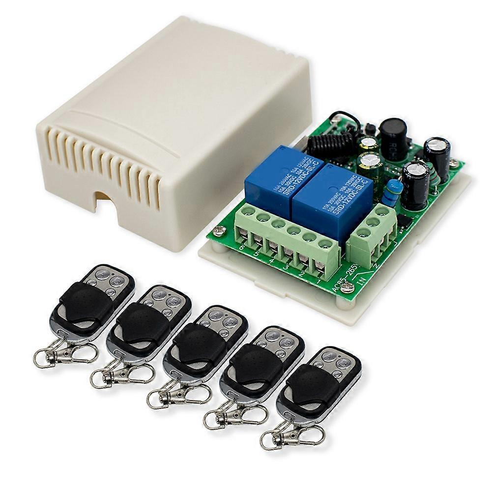 Universelle 433-mhz-funkfernbedienung, 2-kanal-ac220v-rf-sender Und -empfänger Für Garagentore Oder Einfahrtstore