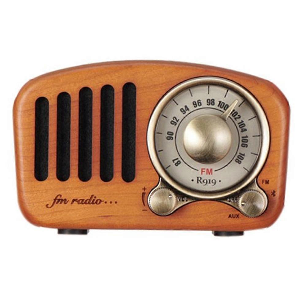 Klassisches Retro-radio Aus Kirschholz Mit Fm/am-empfang, Bluetooth, Tf-kartenleser Und Aux-eingang.