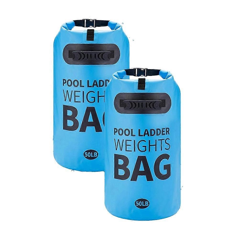 Set Mit 2 Robusten Poolleitergewichten – 22,7 Kg (50 Lb) Universal-sandsäcke Zum Befüllen Mit Sand, Stufenanker, Wasserdicht Und Reißfest