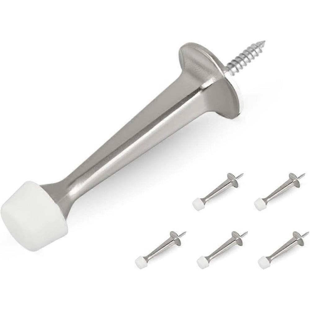 Set Mit 6 Robusten Und Stabilen Türstoppern Mit Gummi- Und Metallspitzen Für Wände Und Türen.