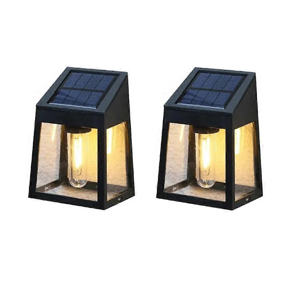 Set Mit 2 Solar-außenleuchten Für Garten, Balkon, Terrasse, Dekorative Ambientebeleuchtung