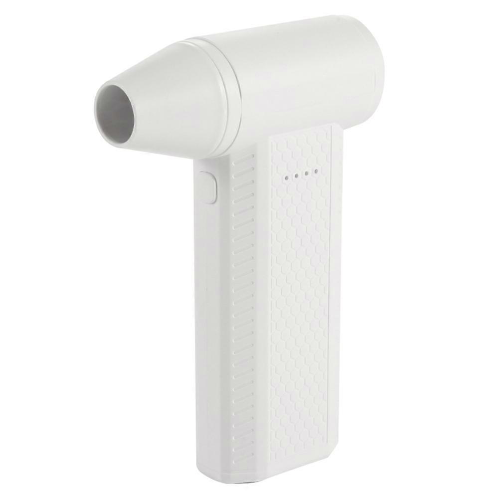 Mini-tragbarer Turboventilator, Handgebläse, 4 Einstellbare Leistungsstufen, Ideal Zum Reinigen Von Tastaturen Und Autos, Zum Trocknen Von Haaren, Weiß.