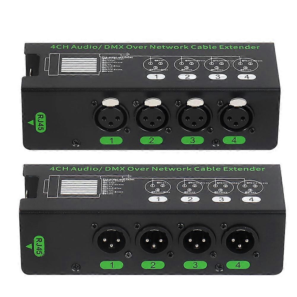 1 Paar 4-kanal 3-pin Dmx512 Netzwerk-audio-/dmx-kabelverlängerungen, Xlr Auf Rj45 Adapter (1 Stecker + 1 Buchse)
