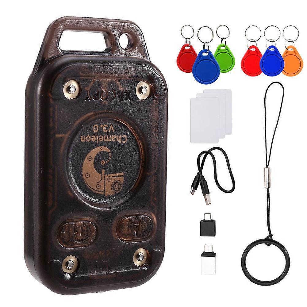 Chameleon V3.0 Rfid-chip-lesegerät/schreibgerät, Emulator, Chip-id-kartenkopierer, Nfc + 9er-packung Uid- Und Cuid-schlüsselanhänger