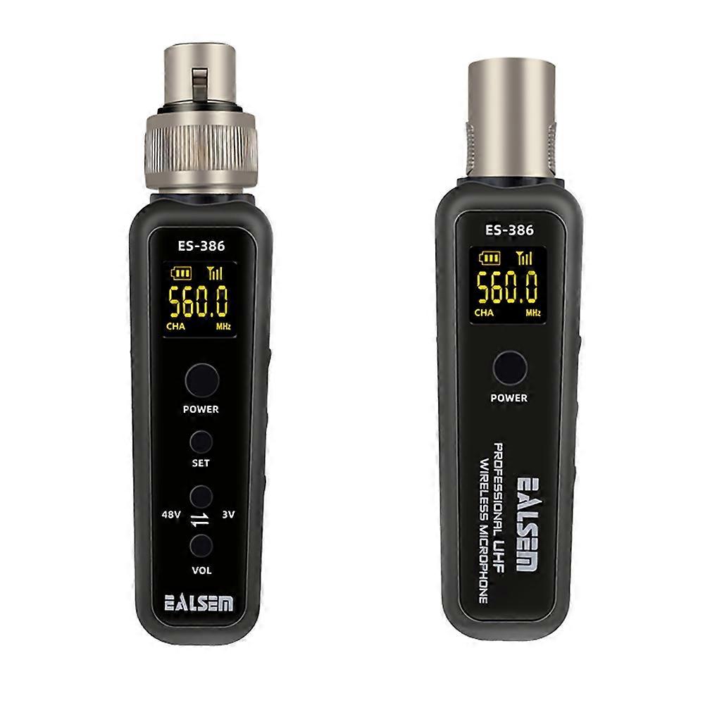 Ealsem Uhf-funkkonverter Mit Xlr-transceiver Für Dynamische Mikrofone 540–590 Mhz