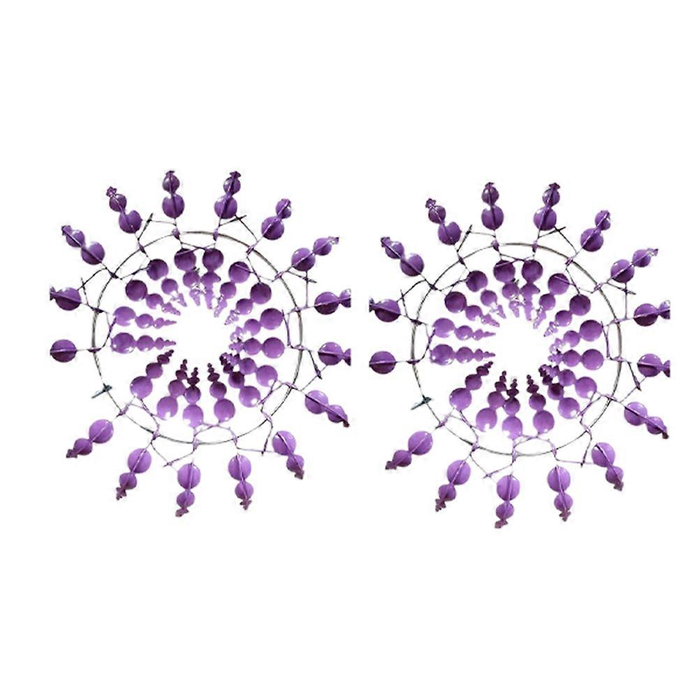 Kinetische Metallwindmühle Purple Magic, Ideal Für Hof Und Garten.