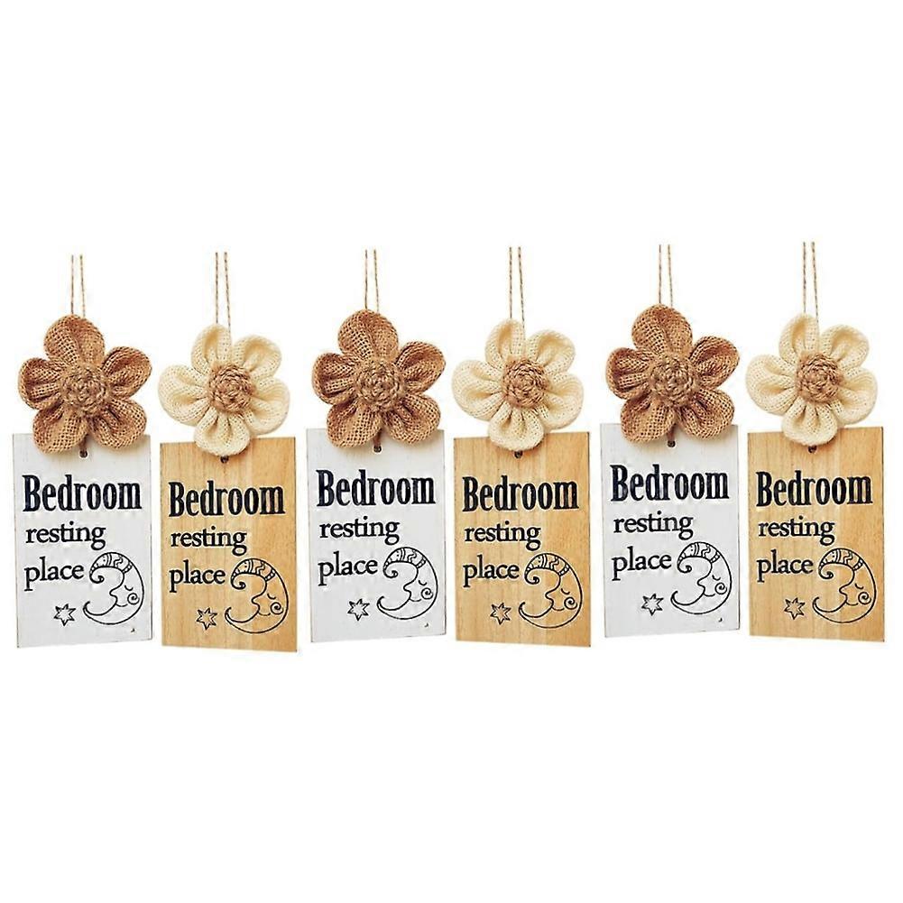 Set Mit 6 Dekorativen Türschildern Fürs Babyzimmer Zum Aufhängen. Holzschild Für Die Babyzimmertür. Wohnaccessoires.