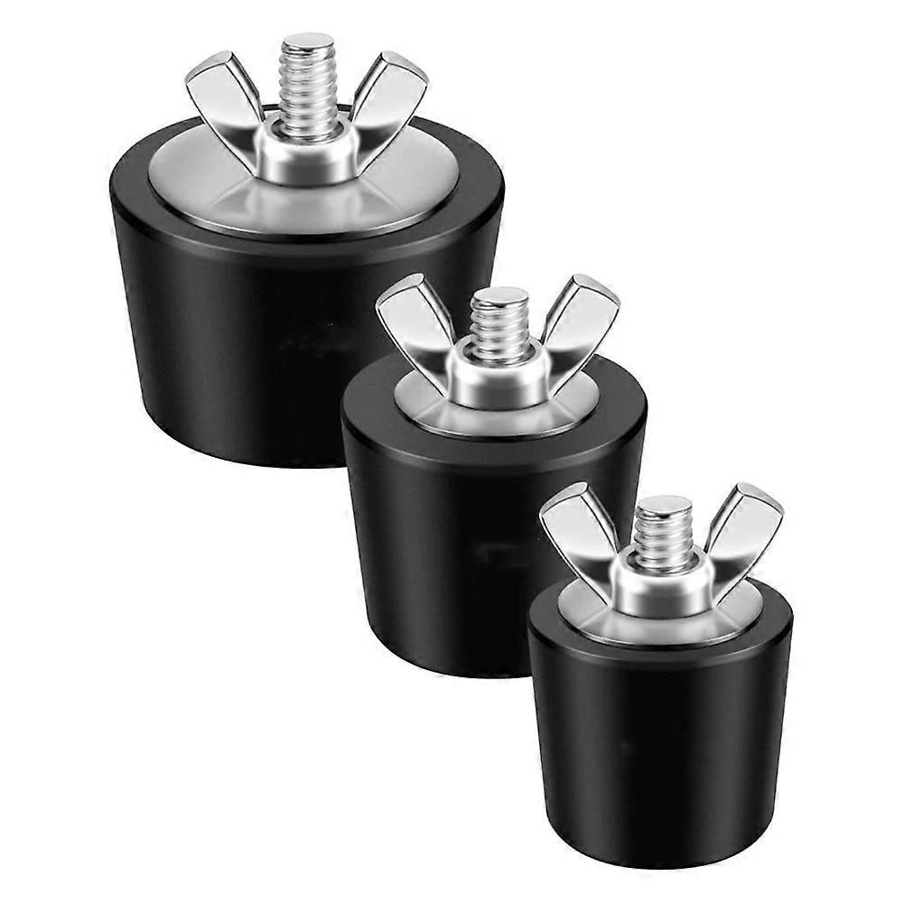 Set Mit 3 Winterisierungsstopfen Für Schwimmbecken, 3 Größen: 2,5 Cm, 3,2 Cm Und 3,8 Cm, Dübel Zur Winterfestmachung Von Schwimmbecken Mit Schrauben
