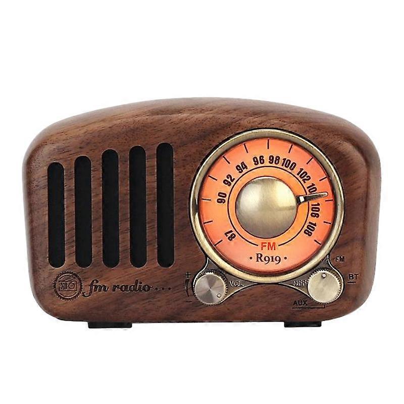 Retro-radio R919 Mit Bluetooth-lautsprecher, Fm-radio, Klassischem Vintage-stil, Bluetooth, Tf-kartenleser, Walnussholz-finish.