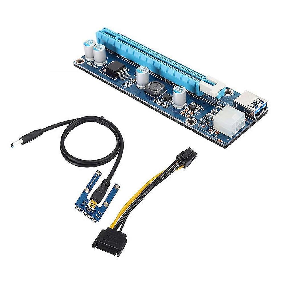 Mini-pcie-16x-adapter, Pcie-zu-pci-express-16x-extender Mit 4 Feststoffkondensatoren Und Einer 6-pin-schnittstelle Für Das Mining Von Kryptowährungen Mittels Grafikkarte.