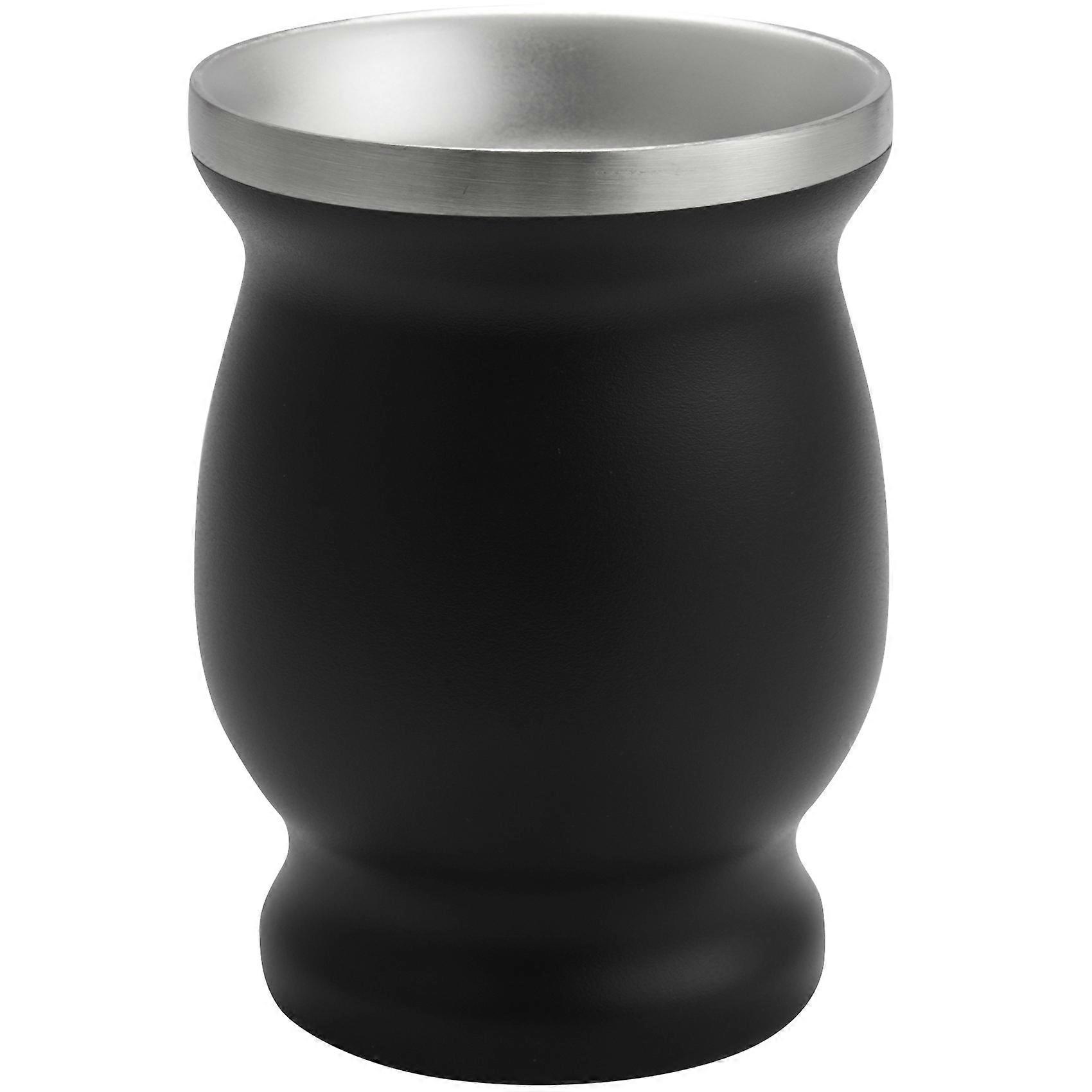 Yerba Mate Teeservice In Doppelwandiger Edelstahlkalebasse, Kaffee-/teetasse Mit Löffel, Strohhalm, Bombilla Und Reinigungsbürste (240 Ml).