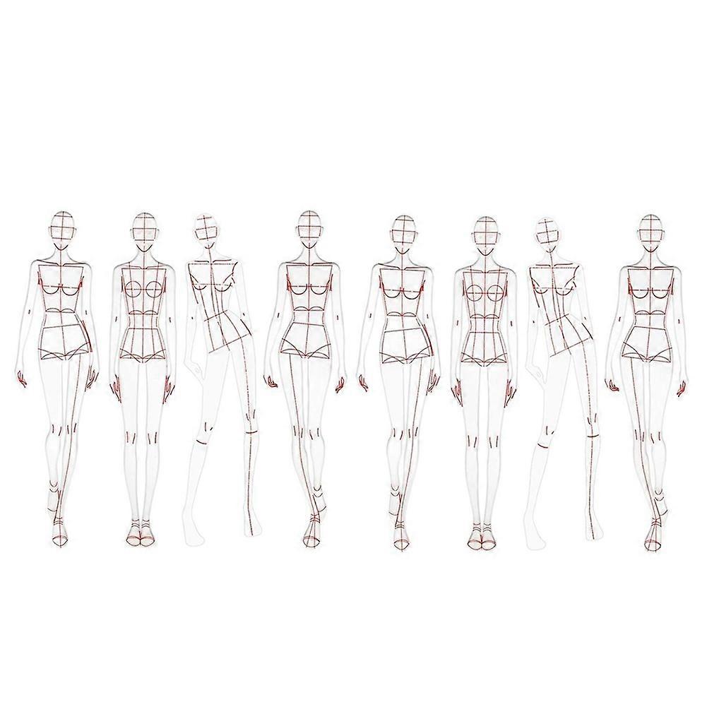Zeichenvorlage Für Modeillustrationen, Nählineal, Humanoide Schnittmuster, Konfektionsmaße, B