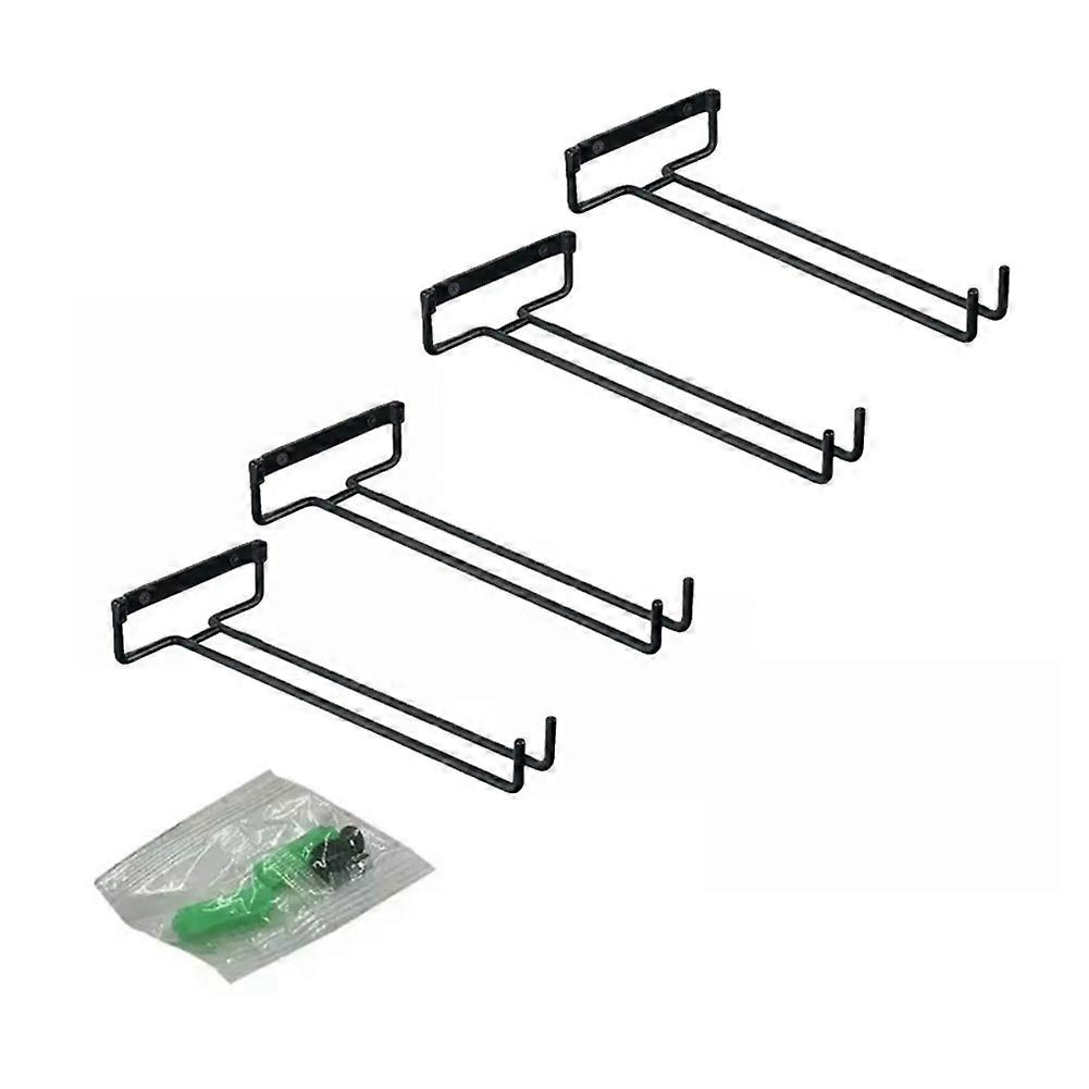 Wandmontiertes Weinglasregal Aus Eisen (4er-set), Aufbewahrungsregal Für Weingläser, Ideal Für Bars Und Cafés.