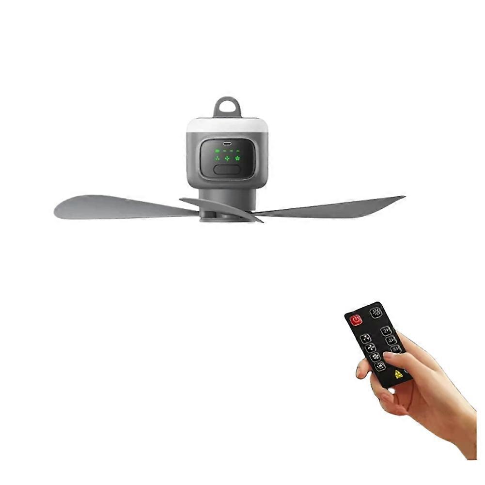 Tragbarer Camping-deckenventilator Mit 12000 Mah Für Zelte, Mit Hoher Kapazität Für Luftzirkulation Und Kühlung.