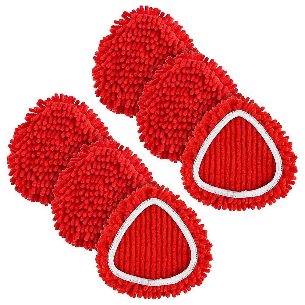 Ersatzköpfe Für O Cedar Spin Mop, Kompatibel Mit Ocedar Easywring Mops, Aus Roter Chenille-mikrofaser (6er-pack).